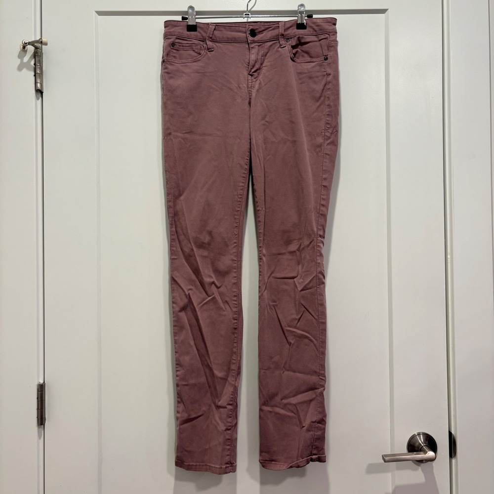 Level‎ 99 Lily Skinny Straight Leg Pants Mauve Pink Size 28 Womens Trousers